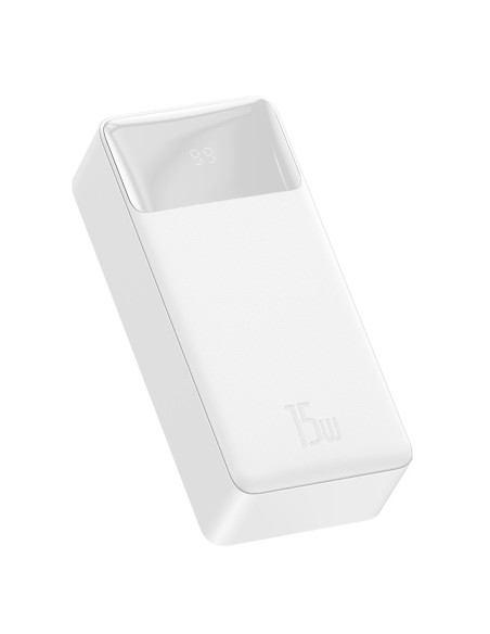 Bipow maitinimo blokas su ekranu 30000mAh USB-A microUSB laidas 0,25m baltas