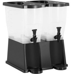 Limonadų sulčių gėrimų dozatorius su čiaupu plastikinis dvigubas 2x 9,3 l