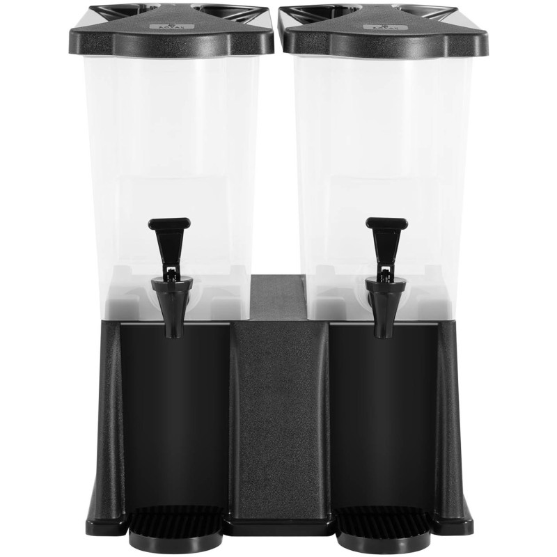 Limonadų sulčių gėrimų dozatorius su čiaupu plastikinis dvigubas 2x 9,3 l