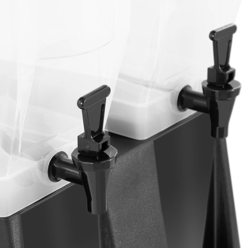 Limonadų sulčių gėrimų dozatorius su čiaupu plastikinis dvigubas 2x 9,3 l