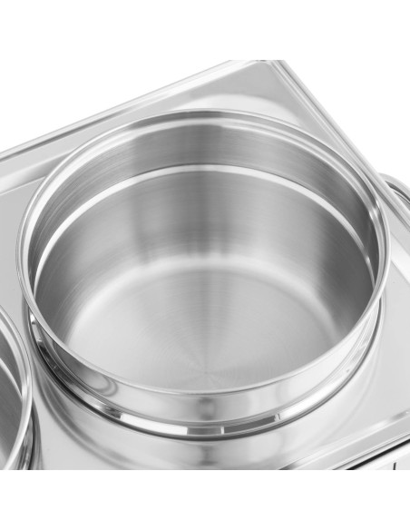 Dvigubos apvalios pastos maisto šildytuvas 2 x 4,5 l