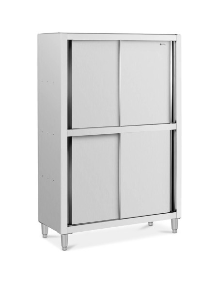 Nerūdijančio plieno virtuvės spinta su stumdomomis durimis 120 kg 120 x 50 x 180 cm