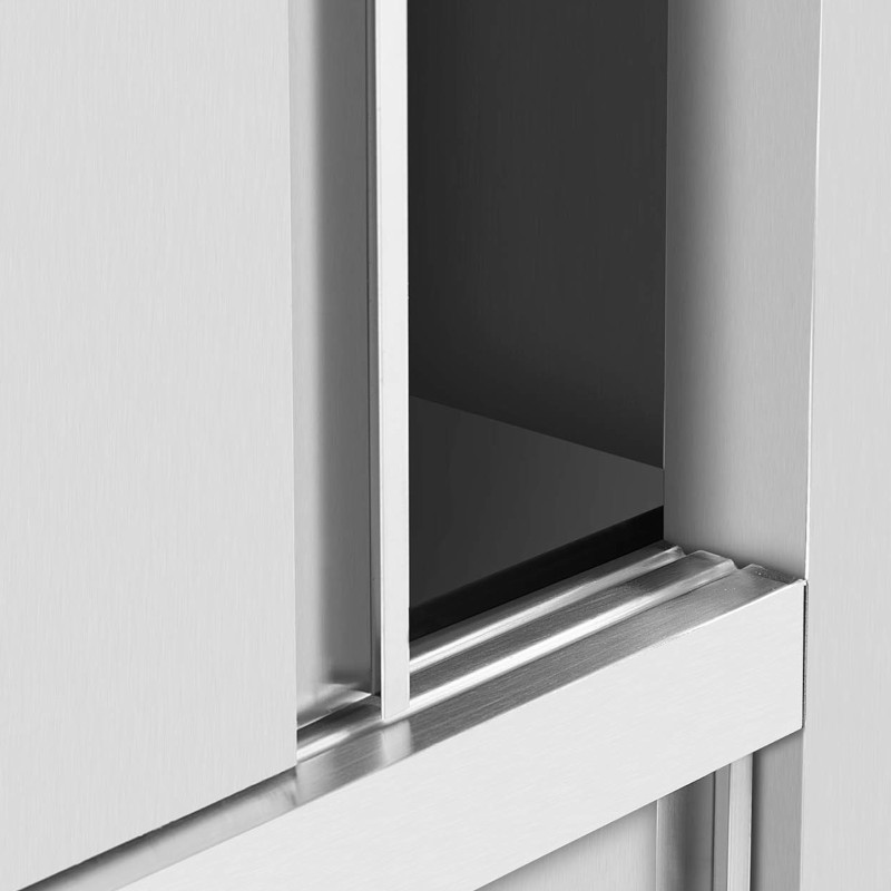 Nerūdijančio plieno virtuvės spinta su stumdomomis durimis 120 kg 120 x 50 x 180 cm