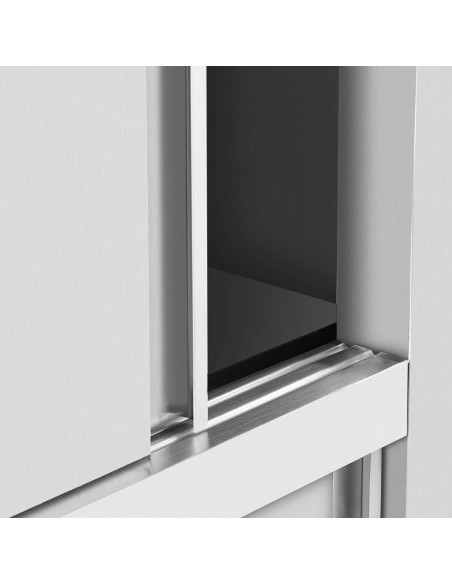 Nerūdijančio plieno virtuvės spinta su stumdomomis durimis 120 kg 120 x 50 x 180 cm