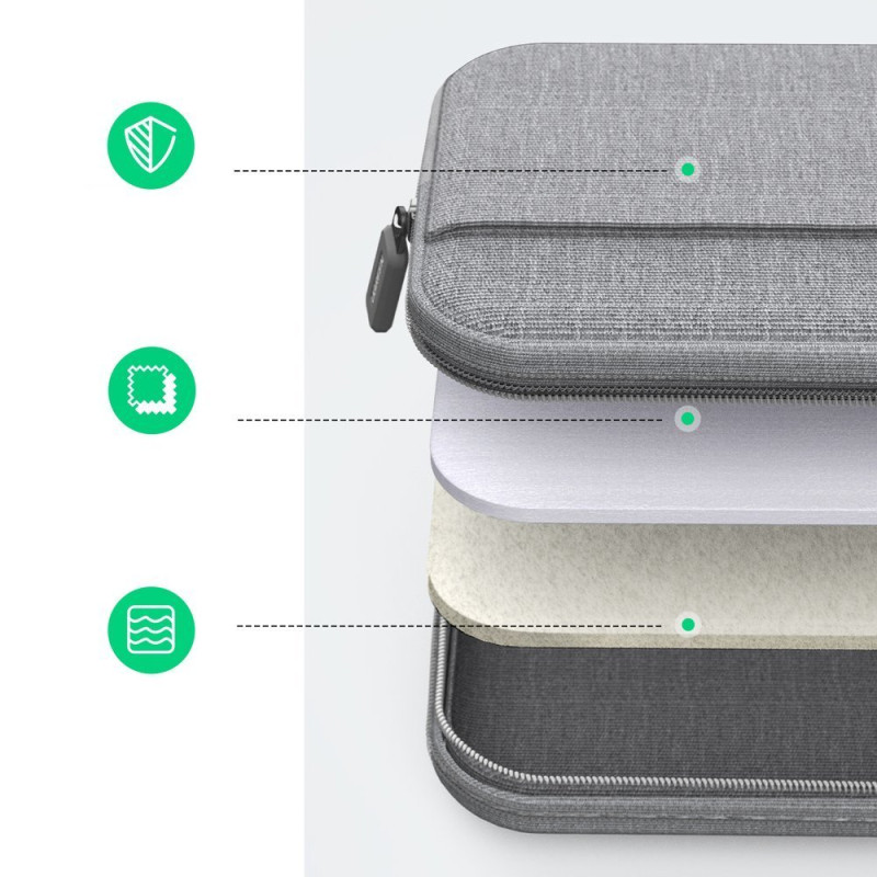 Nešiojamojo kompiuterio krepšys 13'' pilkos spalvos