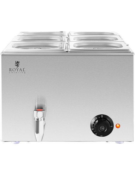 Bain marie maisto šildytuvas šildymo bufetas 6 x GN 1/6 600 W Bain marie maisto šildytuvas šildymo bufetas 6 x GN 1/6 600 W