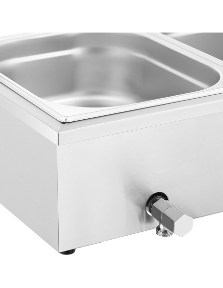 Bain marie maisto šildytuvas šildymo bufetas su dangteliu 5 x GN 1/2 2000 W Bain marie maisto šildytuvas šildymo bufetas su dangteliu 5 x GN 1/2 2000 W
