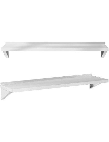 Virtuvės sieninė lentyna iš plieno iki 80 kg 150 x 40 cm Virtuvės sieninė lentyna iš plieno iki 80 kg 150 x 40 cm