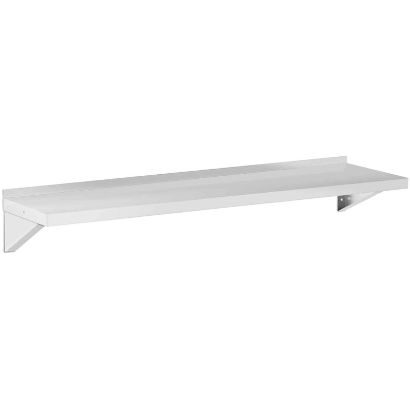 Virtuvės sieninė lentyna iš plieno iki 80 kg 150 x 40 cm