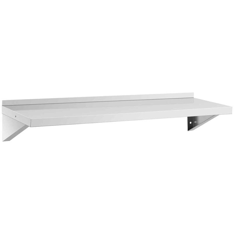 Virtuvės sieninė lentyna iš plieno iki 80 kg 120 x 40 cm