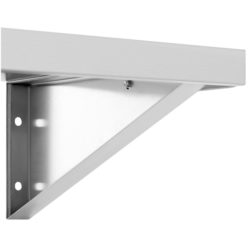 Virtuvės sieninė lentyna iš plieno iki 80 kg 120 x 40 cm