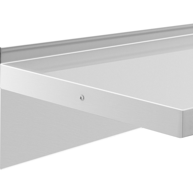 Virtuvės sieninė lentyna iš plieno iki 80 kg 120 x 40 cm