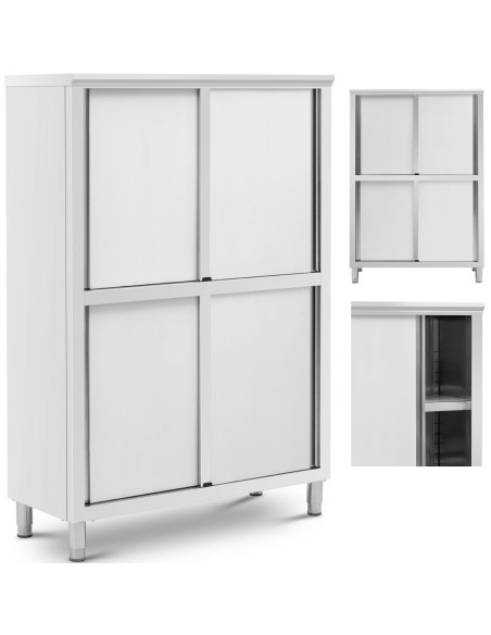 Nerūdijančio plieno virtuvės spinta su stumdomomis durimis 200 kg 120 x 50 x 180 cm Nerūdijančio plieno virtuvės spinta su stumdomomis durimis 200 kg 120 x 50 x 180 cm