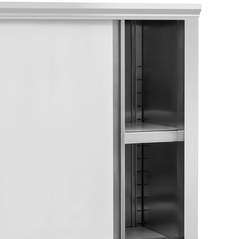 Nerūdijančio plieno virtuvės spinta su stumdomomis durimis 200 kg 120 x 50 x 180 cm