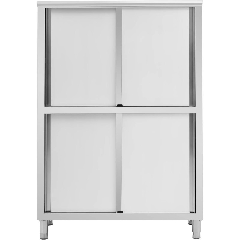 Nerūdijančio plieno virtuvės spinta su stumdomomis durimis 200 kg 120 x 50 x 180 cm