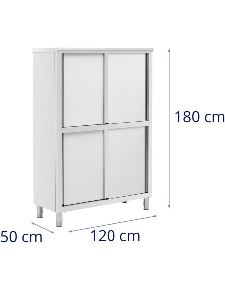 Nerūdijančio plieno virtuvės spinta su stumdomomis durimis 200 kg 120 x 50 x 180 cm Nerūdijančio plieno virtuvės spinta su stumdomomis durimis 200 kg 120 x 50 x 180 cm