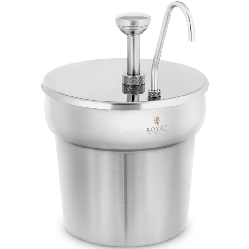 Kečupo padažo dozatorius su pompa, plieninis 6,6 l