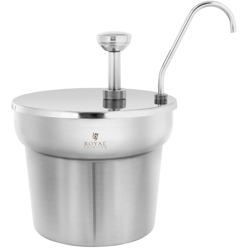 Kečupo padažo dozatorius su pompa, plieninis 6,6 l