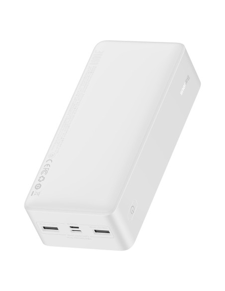 Bipow maitinimo blokas su ekranu 30000mAh USB-A microUSB laidas 0,25m baltas