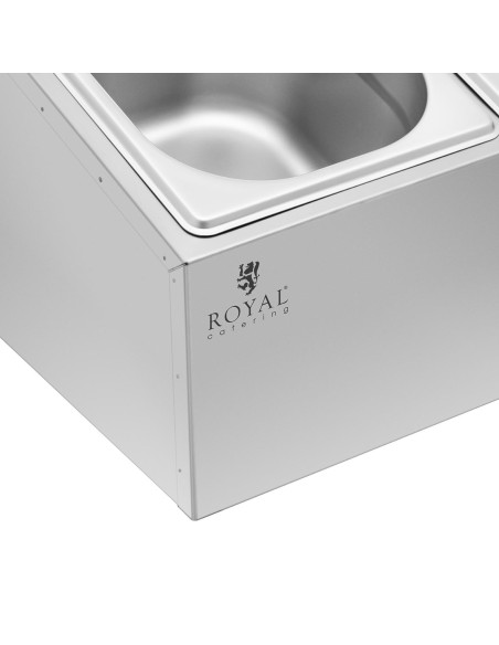 Stovas gastronominiams indams 4 x GN 1/6 7,6 l + indai su dangteliais Stovas gastronominiams indams 4 x GN 1/6 7,6 l + indai su dangteliais