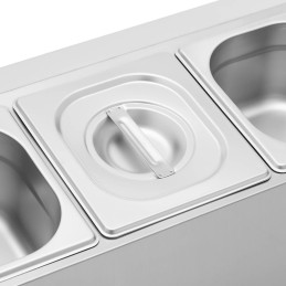 Stovas gastronominiams indams 4 x GN 1/6 7,6 l + indai su dangteliais