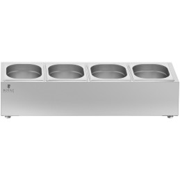 Stovas gastronominiams indams 4 x GN 1/6 7,6 l + indai su dangteliais