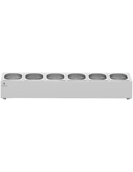 Vitrinos stendas maitinimo indams 6 x GN 1/6 11,4 l + konteineriai su dangteliais Vitrinos stendas maitinimo indams 6 x GN 1/6 11,4 l + konteineriai su dangteliais