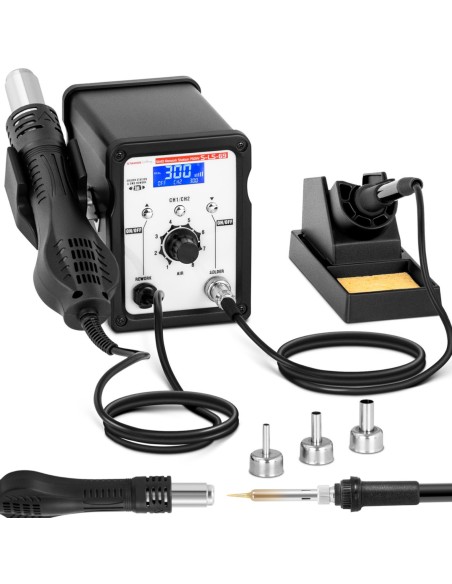 Skaitmeninė 2in1 SMD LCD 200-480C 750W litavimo stotelė Skaitmeninė 2in1 SMD LCD 200-480C 750W litavimo stotelė