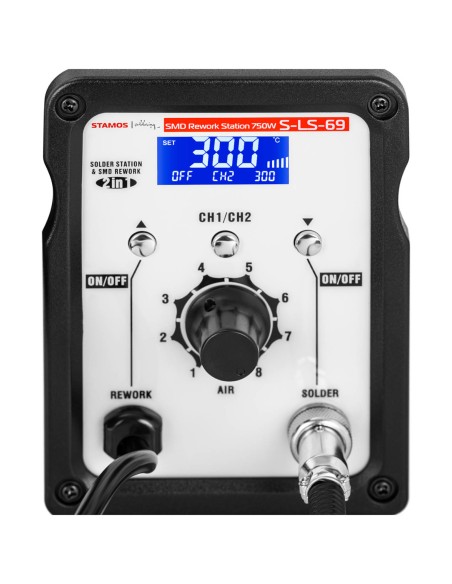 Skaitmeninė 2in1 SMD LCD 200-480C 750W litavimo stotelė Skaitmeninė 2in1 SMD LCD 200-480C 750W litavimo stotelė
