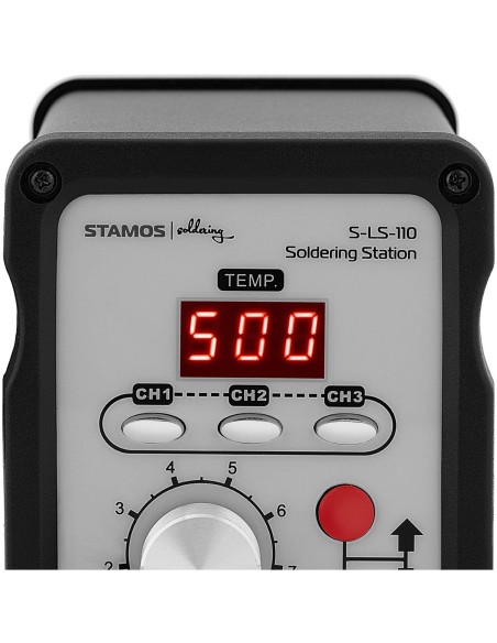 Litavimo stotelė su karšto oro lygintuvu ir LED atminties funkcija 100-500C 725 W Litavimo stotelė su karšto oro lygintuvu ir LED atminties funkcija 100-500C 725 W