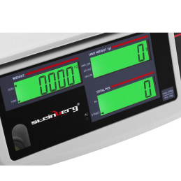 LCD komercinės svarstyklės 30,5 x 22 cm 30 kg / 1 g
