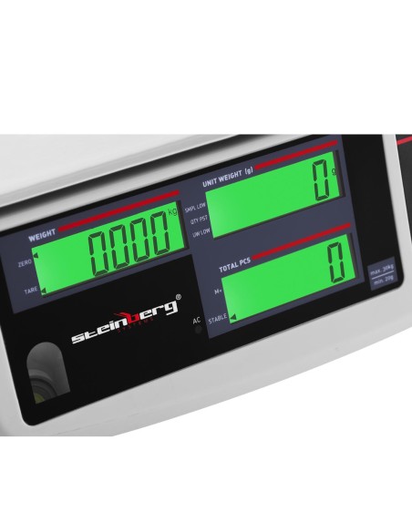 LCD komercinės svarstyklės 30,5 x 22 cm 30 kg / 1 g LCD komercinės svarstyklės 30,5 x 22 cm 30 kg / 1 g
