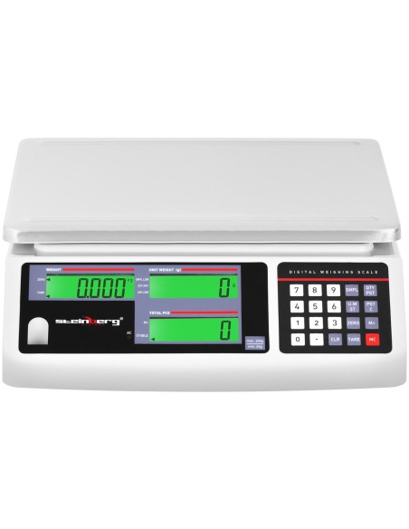 LCD komercinės svarstyklės 30,5 x 22 cm 30 kg / 1 g LCD komercinės svarstyklės 30,5 x 22 cm 30 kg / 1 g