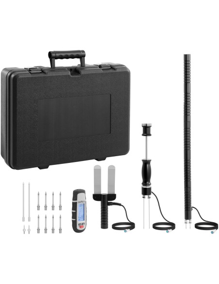 Drėgmės matuoklis Drėgmės matuoklis statybinėms medžiagoms LCD 1-75% KIT Drėgmės matuoklis Drėgmės matuoklis statybinėms medžiagoms LCD 1-75% KIT