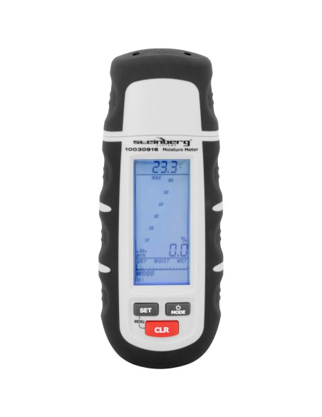 Drėgmės matuoklis Drėgmės matuoklis statybinėms medžiagoms LCD 1-75% KIT Drėgmės matuoklis Drėgmės matuoklis statybinėms medžiagoms LCD 1-75% KIT