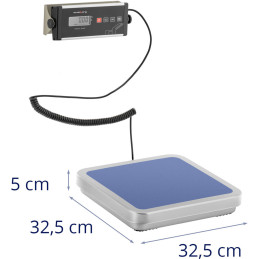 Platforminės pašto svarstyklės laiškų siuntiniams su išoriniu LCD 31,5 x 32,5 30 kg/ 0,01 kg