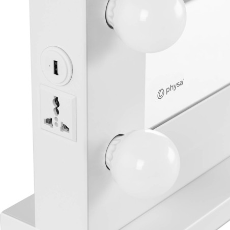 Makiažo kosmetinis veidrodis su 14 USB LED lempučių 80,5 x 68 cm Makiažo kosmetinis veidrodis su 14 USB LED lempučių 80,5 x 68 cm