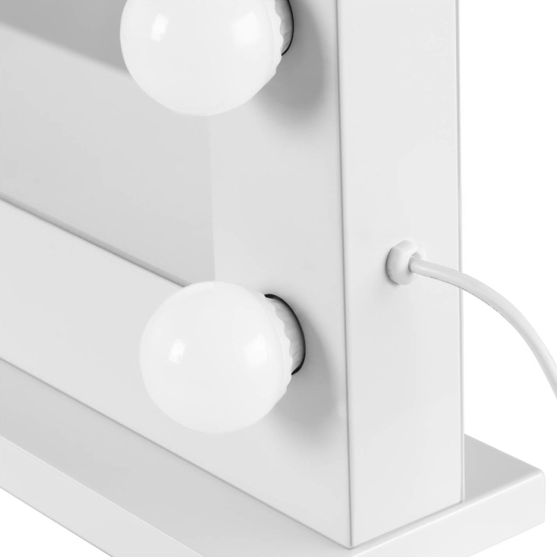 Makiažo kosmetinis veidrodis su šviesa ir garsiakalbiu 14 USB LED lempučių 80,5 x 68 cm