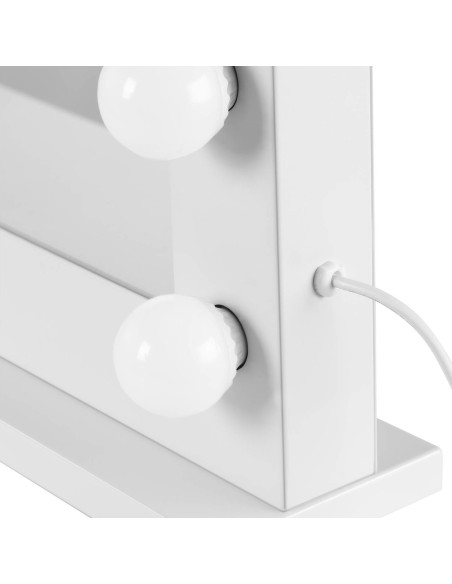 Makiažo kosmetinis veidrodis su šviesa ir garsiakalbiu 14 USB LED lempučių 80,5 x 68 cm Makiažo kosmetinis veidrodis su šviesa ir garsiakalbiu 14 USB LED lempučių 80,5 x 68 cm