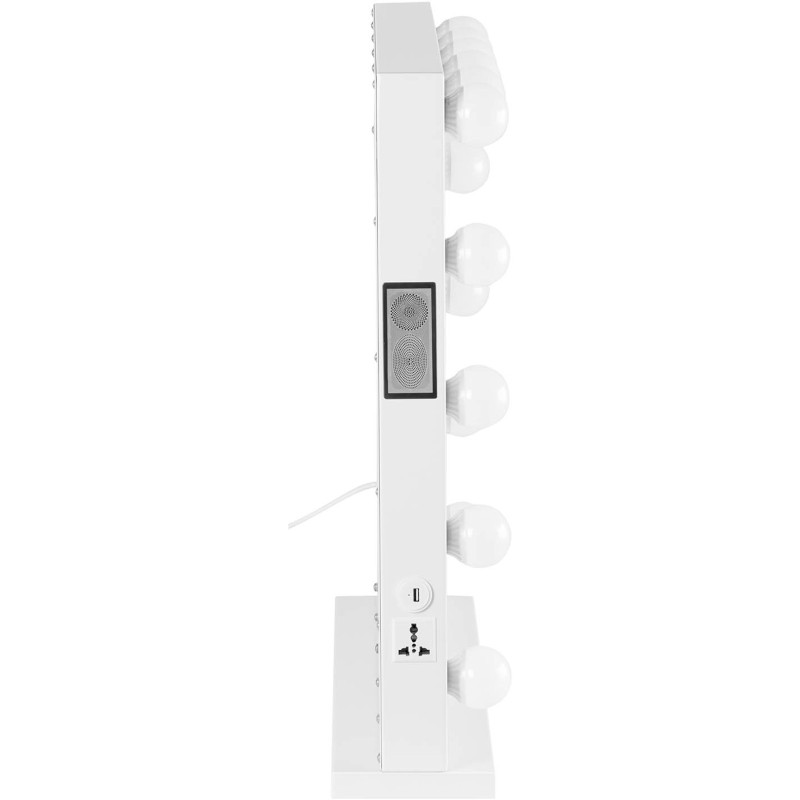 Makiažo kosmetinis veidrodis su šviesa ir garsiakalbiu 14 USB LED lempučių 80,5 x 68 cm