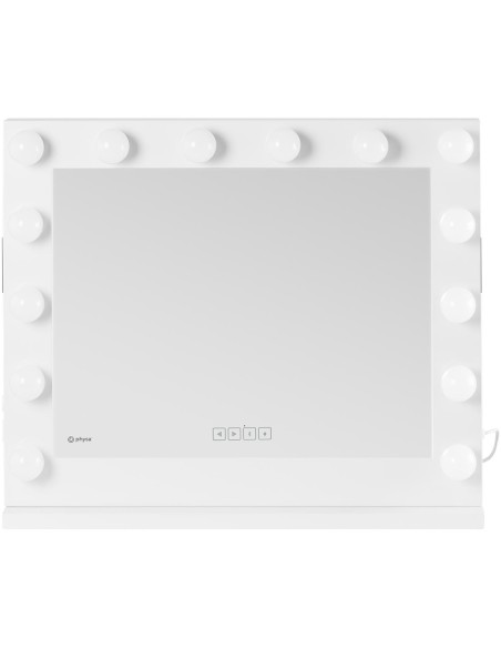 Makiažo kosmetinis veidrodis su šviesa ir garsiakalbiu 14 USB LED lempučių 80,5 x 68 cm Makiažo kosmetinis veidrodis su šviesa ir garsiakalbiu 14 USB LED lempučių 80,5 x 68 cm