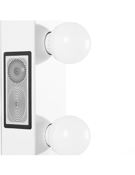 Makiažo kosmetinis veidrodis su šviesa ir garsiakalbiu 14 USB LED lempučių 80,5 x 68 cm Makiažo kosmetinis veidrodis su šviesa ir garsiakalbiu 14 USB LED lempučių 80,5 x 68 cm