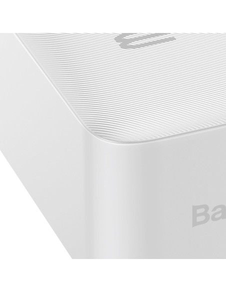 Bipow maitinimo blokas su ekranu 30000mAh USB-A microUSB laidas 0,25m baltas