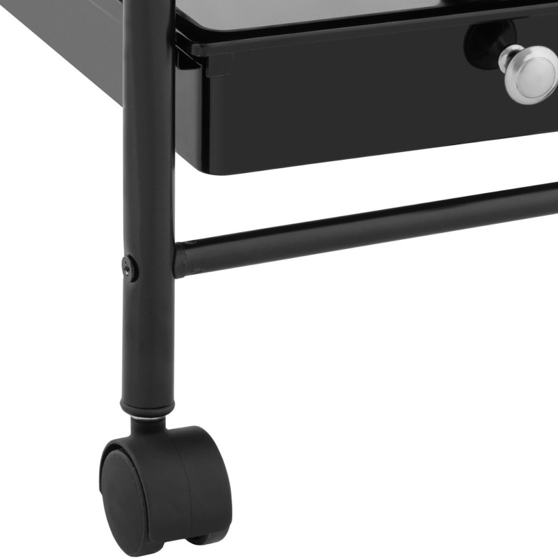 Kirpyklos pagalbinis vežimėlis su džiovintuvo laikikliu 5 stalčių lentyna 330 x 320 mm