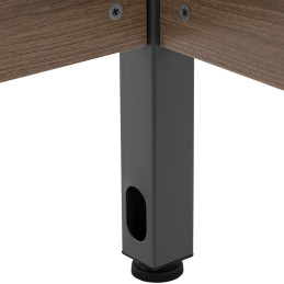Kampinis kompiuterio stalas ant metalinio rėmo 140 x 120 cm rudas