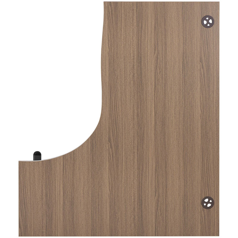 Kampinis kompiuterio stalas ant metalinio rėmo 140 x 120 cm rudas
