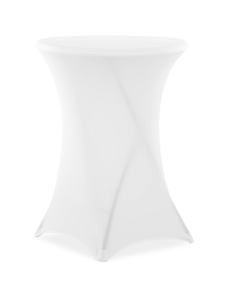 Universalus elastingas užvalkalas baro stalui, sk. 80cm baltos spalvos Universalus elastingas užvalkalas baro stalui, sk. 80cm baltos spalvos