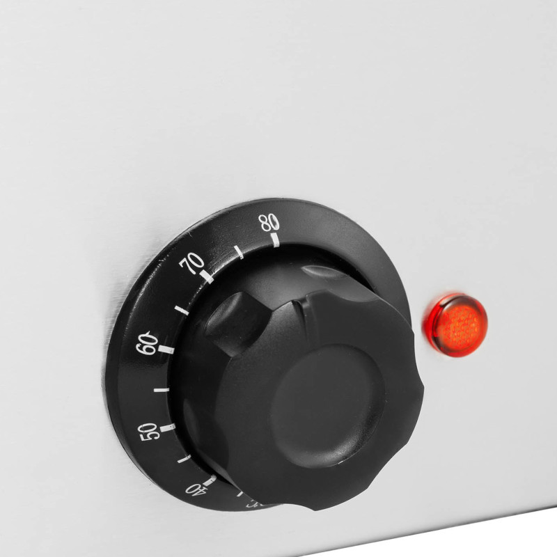 Bain marie elektrinis šildytuvas su čiaupu GN 1/1 konteineriams 600 W