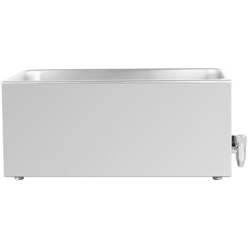 Bain marie elektrinis šildytuvas su čiaupu GN 1/1 konteineriams 600 W