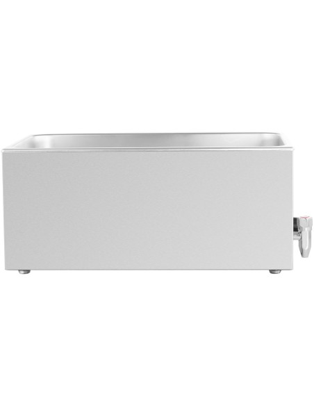 Bain marie elektrinis šildytuvas su čiaupu GN 1/1 konteineriams 600 W